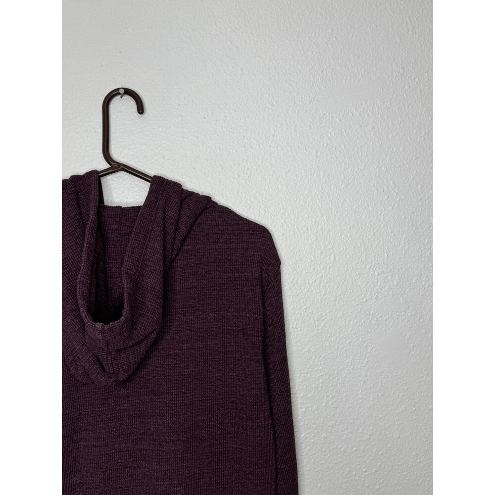 Gustin Waffle Full Zip Hoodie Mens M Thermal Knit Maroon Made in USA 100% Cotton - Picture 10 of 14